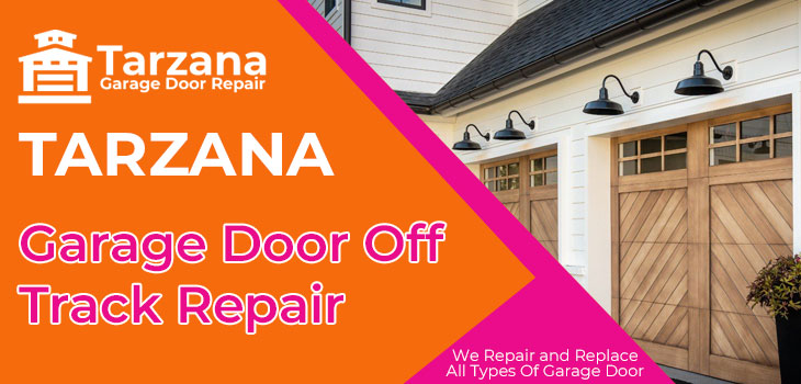 garage door off track repair in Tarzana
